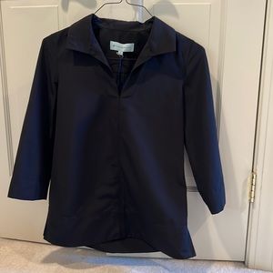 Tuckernuck Black Margot Stand Collar Blouse with tags